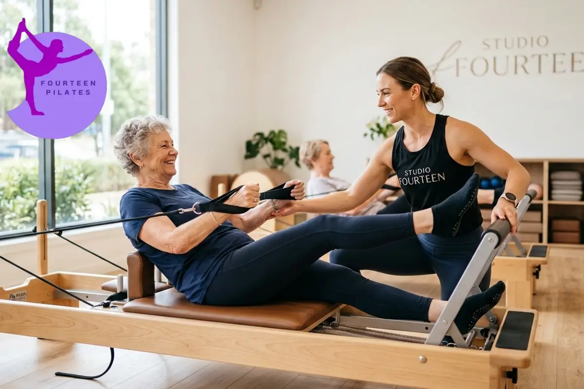 Benefícios do Pilates para Idosos Transforme sua Saúde com Movimento e Equilíbrio com pilates melhor idade - Studio Fourteen Pilates